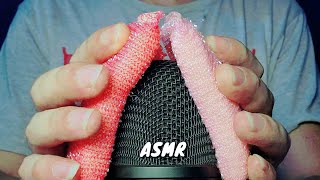 ASMR  Scratching Microphone With Steel Wire Pink Sponge Cloth [upl. by Adirehs]