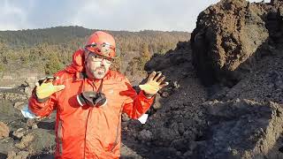 Lava Cuts the Track at Tacande La Palma December 3rd 2021 [upl. by Nosittam262]