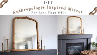 Anthropologie inspired mirror DIY for less than 40  Anthropologie dupe  DIY home decor [upl. by Eemaj]