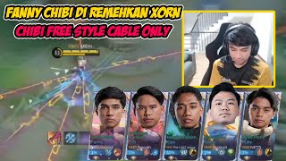 Chibi Fanny Cable Only Di Remehkan Xorn 😂  Full Team Vamos MPL My  MLBB [upl. by Skcirdnek]