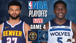 Denver Nuggets vs Minnesota Timberwolves Game 4  NBA Live Scoreboard [upl. by Ahsei551]