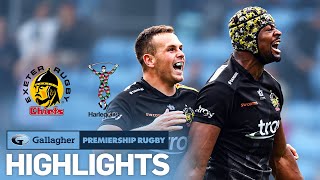 Exeter v Harlequins  HIGHLIGHTS  The Game of the Year  Gallagher Premiership 202223 [upl. by Ahsei744]