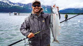 Alaskan Sockeye Salmon  Snag Fishing Seward Alaska [upl. by Samoht755]