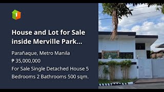 House and Lot for Sale inside Merville Park Subdivision [upl. by Ocinemod998]