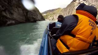 Jet boat tour to Skippers Canyon  Queenstown New Zealand  GoPro [upl. by Ecirted147]