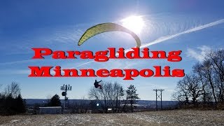 Paragliding winter flight Minneapolis MN [upl. by Searcy]