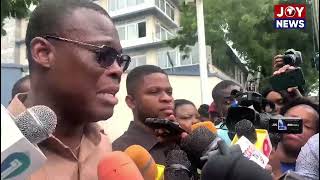 NDC to end demonstration against EC on voter register at the Commssion’s headquarters [upl. by Ahtikal]