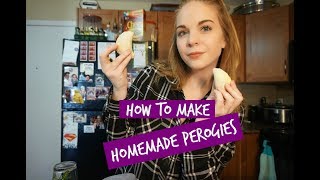 HOW TO MAKE HOMEMADE PEROGIES PIEROGI  Easy Perogies Pierogi from scratch 2018 [upl. by Tirza]