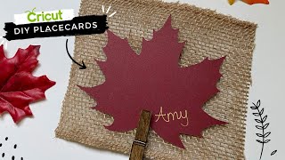 CRICUT THANKSGIVING PLACE CARDS \\ DIY Thanksgiving Projects amp Decor Easy amp Rustic  Fall Decor [upl. by Burrow]