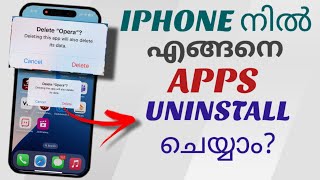 How To Uninstall Apps In Apple Iphone  Malayalam [upl. by Katherina]