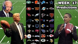 US Presidents Predict Week 17 of the NFL Season [upl. by Cuttie]