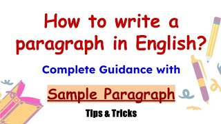 How to write paragraph in English on any topicHow to write paragraph for beginnerParagraph Writing [upl. by Powel]