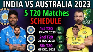 India vs Australia Series Schedule 2023  India Next Series  Ind vs Aus T20 Series 2023 Schedule [upl. by Dranik]