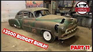 3500 DOLLAR RAT ROD BUILD PART 11 TURBO AIR BAGS CHASSIS SWAP AND CHOPPED HOT ROD BUDGET BUILD [upl. by Atterol]