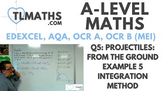 ALevel Maths Q511 Projectiles From the Ground Example 5 Integration Method [upl. by Sueahccaz]