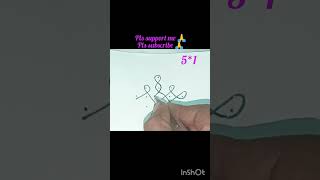 Rangoli design kannada short video very simple design pls saport me and subscribe pls 🙏 [upl. by Hamimej]