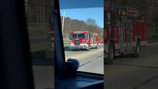 Newark Ohio Div Of Fire Ladder 2 Responding [upl. by Namwob]