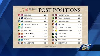 150th Kentucky Derby field Post positions betting odds and jockeys [upl. by Ecienal]