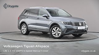 Volkswagen Tiguan Allspace  Life 15 TSI 150PS 6Speed Manual 5 Door  West London Volkswagen [upl. by Ilhsa]