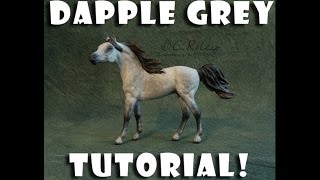 How to Paint a Dapple Grey Model Horse Tutorial [upl. by Alston]