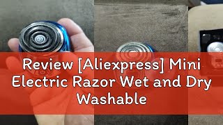 Review Aliexpress Mini Electric Razor Wet and Dry Washable Razor Fast Charging Digital Display Po [upl. by Tahpos]