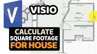 How Calculate Square Footage of a House in Visio [upl. by Emya]