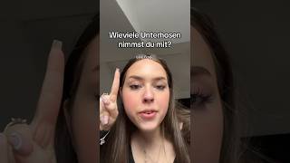 Wieviele UNTERHOSEN nimmtst DU mit😳😂 shortfeed shortvideo lustig unterhosen urlaub mädchen [upl. by Brittain494]