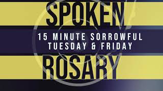 15 Minute Rosary  Sorrowful  Tuesday amp Friday  SPOKEN ONLY  Simple Rosary Video in English [upl. by Dario]