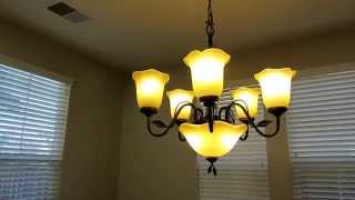 Review of the Allen  Roth 5Light Chandelier with Uplight light 0137794 [upl. by Gaylor947]