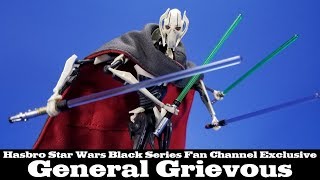 Star Wars Black Series General Grievous Hasbro Action Figure Review dorksidetoys [upl. by Acima117]