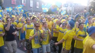 Swedish fans before the final  European U21 Championship [upl. by Boyce299]