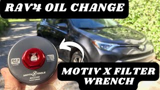 Toyota RAV4 Oil Change  MotivX Filter Wrench 20142018 [upl. by Nnylyar733]