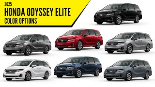 2025 Honda Odyssey Elite  Color Options  Images  AUTOBICS [upl. by Ennaeiluj]