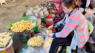 Fresh every day vegetables fish meat natural here is the market in Cambodia food [upl. by Dennison]