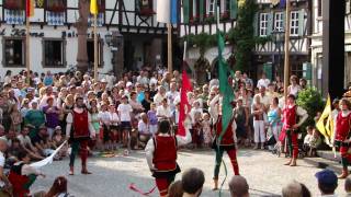 Peter und Paul Fest Bretten  Fahnenschwinger Contrada della Corte Italien  040710 Bretten [upl. by Ykroc]