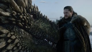 Jon Snow rides a dragon  Game of Thrones Season 8 [upl. by Emmery]