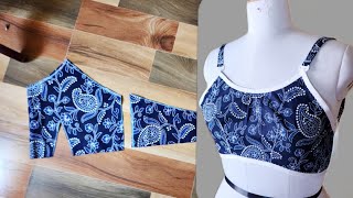 40 Size Full coverage Bra Cutting and Stitching With Measurement [upl. by Arayk579]