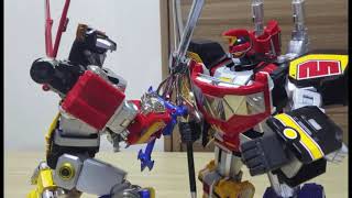 GolionVoltron VS Megazord SWORD BATTLLE stop motion [upl. by Zeuqcaj]