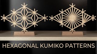 Making Hexagonal Kumiko  Asanoha and Rindo Patterns [upl. by Natiha253]