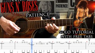 Guns N Roses  Patience guitar solo lesson with tablatures and backing tracks [upl. by Eisler]