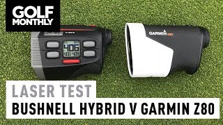 Bushnell Hybrid v Garmin Approach Z80  Laser Test  Golf Monthly [upl. by Vivl]