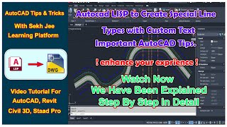 AutoCAD Lisp  Lisp to Create Special Line Types With Custom Text  autocadlisp autocadtutorial [upl. by Stoll182]