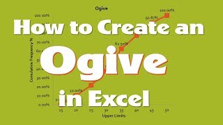 Ogive Cumulative Frequency Graph using Excels Data Analysis [upl. by Madelena]