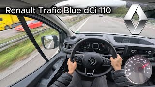 2023 Renault Trafic 20 Turbo Diesel Blue dCi110 110 hp  POV Test drive On the German Autobahn [upl. by Lacie818]