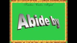 ABIDE BY Verbo Frasal Significado  Abide by Phrasal Verb Meaning Spanish [upl. by Mellitz]