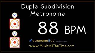 Duple subdivision metronome at 88 BPM MetronomeBot [upl. by Irabaj]