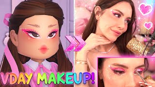 Recreating Royale High Makeup IRL Roblox [upl. by Onifur]