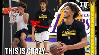 Why This 7’ FREAK ATHLETE Will SHOCK The Los Angeles Lakers  2023 Media Day Lebron Wood Davis [upl. by Ahael]