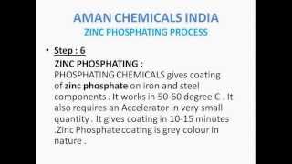 Zinc Phosphating ProcessStep by StepAMAN CHEMICALS INDIA [upl. by Hteazile]