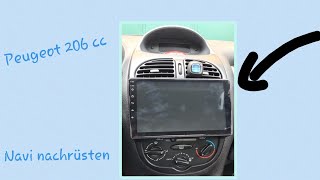 Autoradio Junsun V1 Pro inkl Rahmen in einem Peugeot 206 cc einbauen  Navi [upl. by Larimore455]